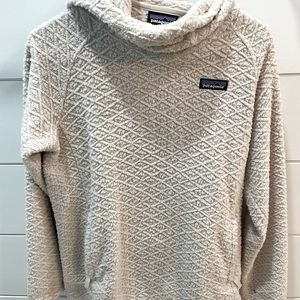 Patagonia white fleece sweater